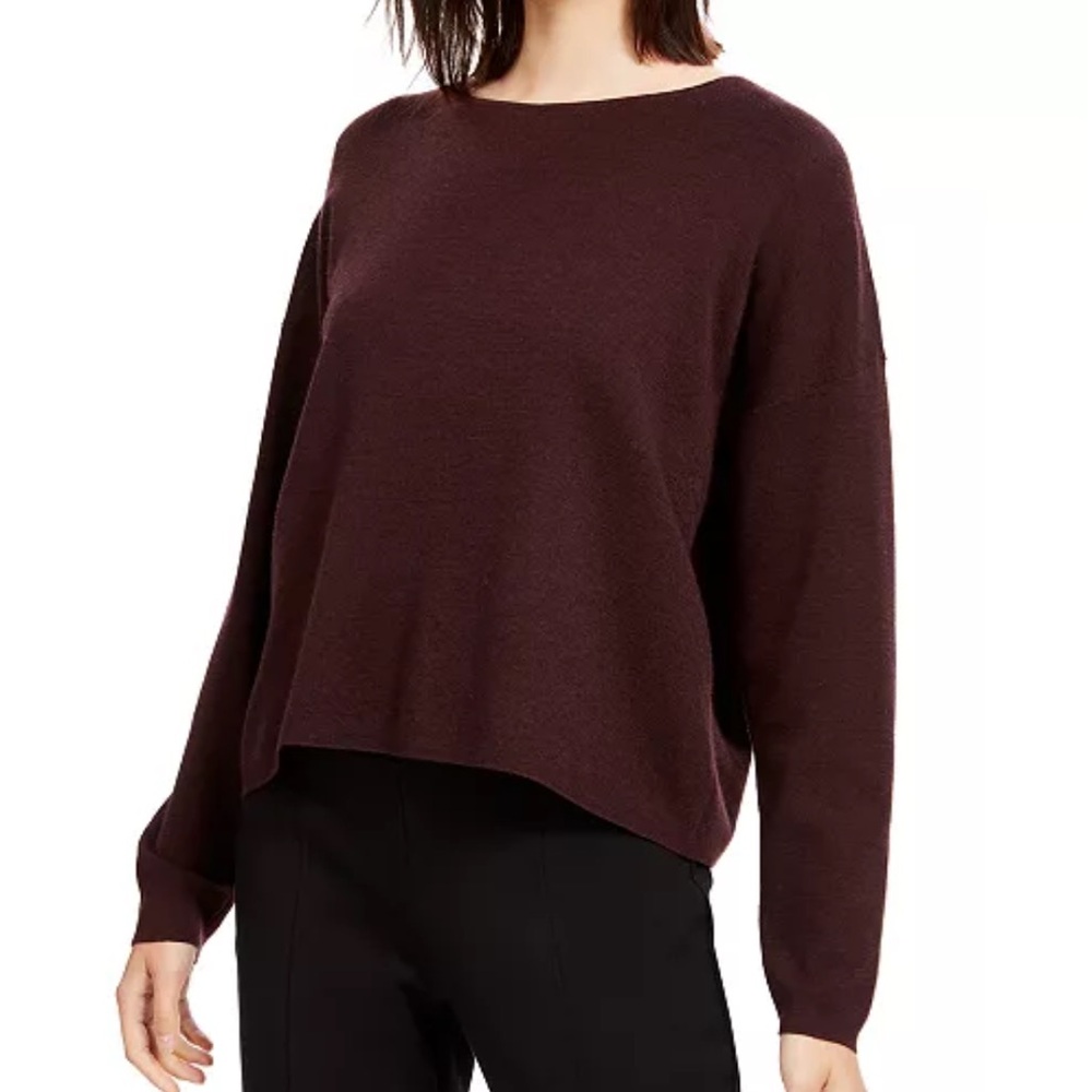 Eileen Fisher Women's Sweater in Deep Maroon